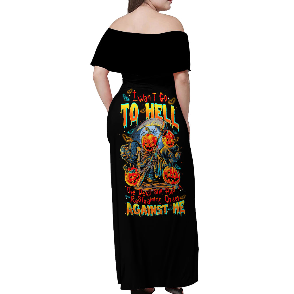 pumpkin-skull-off-shoulder-maxi-dress-i-want-go-to-hell-the-devil-still-restraining-against-me