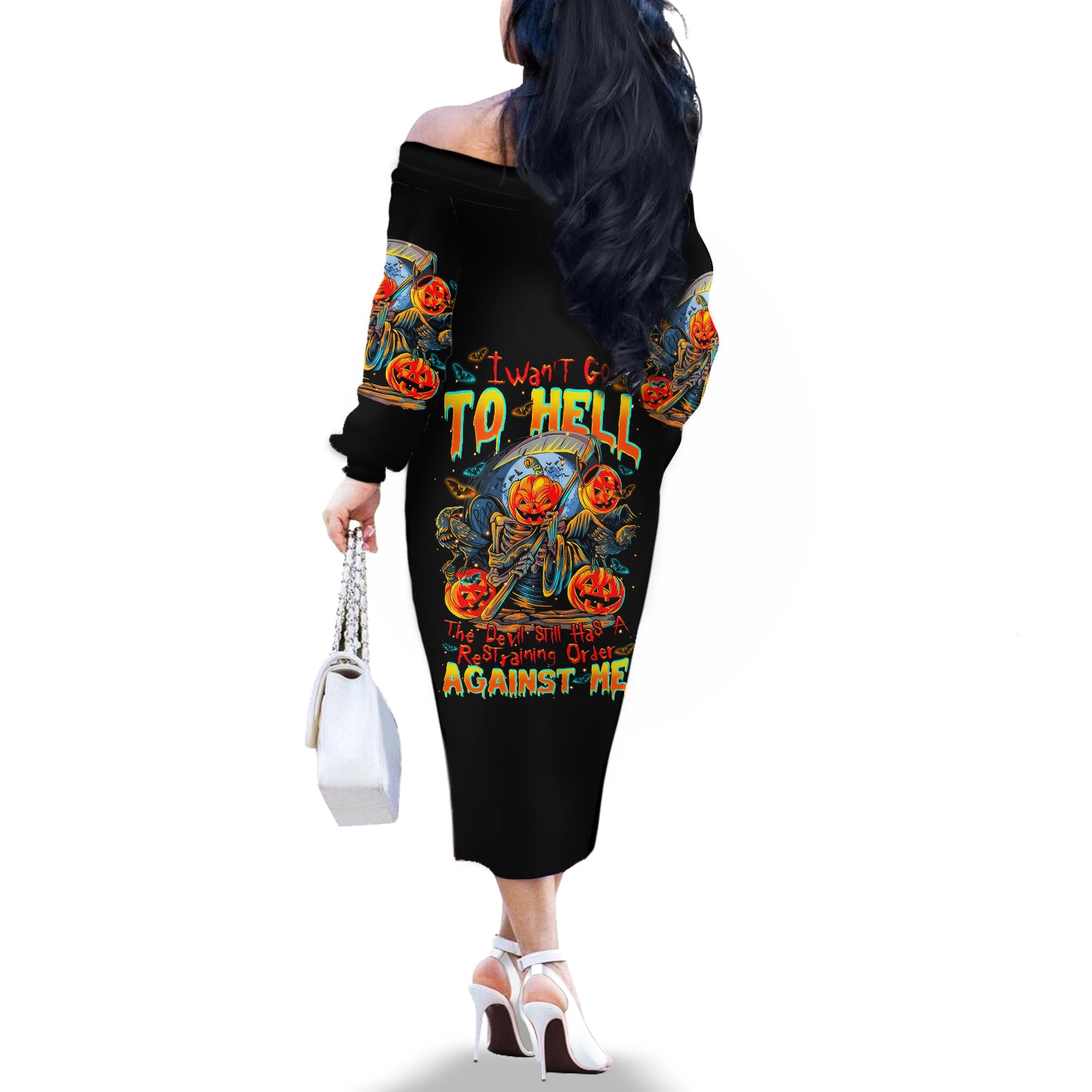 pumpkin-skull-off-the-shoulder-long-sleeve-dress-i-want-go-to-hell-the-devil-still-restraining-against-me