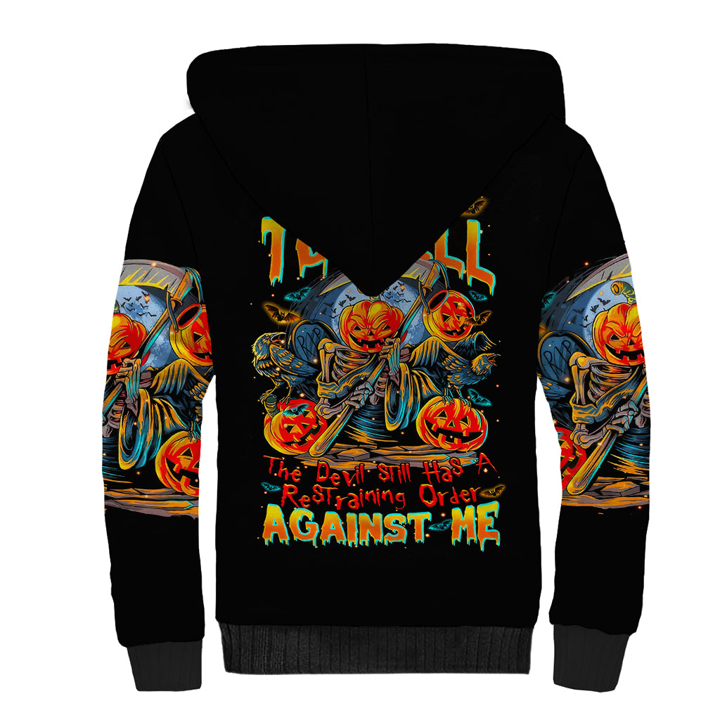 pumpkin-skull-sherpa-hoodie-i-want-go-to-hell-the-devil-still-restraining-against-me