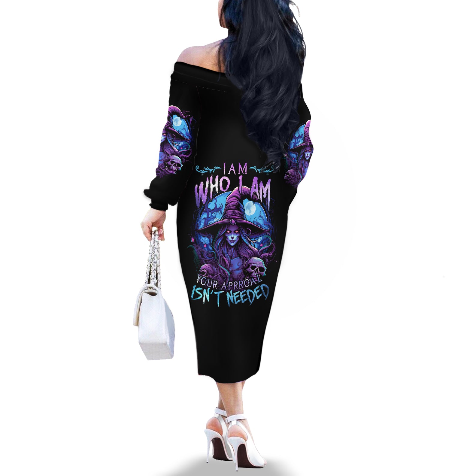 witch-skull-off-the-shoulder-long-sleeve-dress-iam-who-iam-your-approval-isnt-need