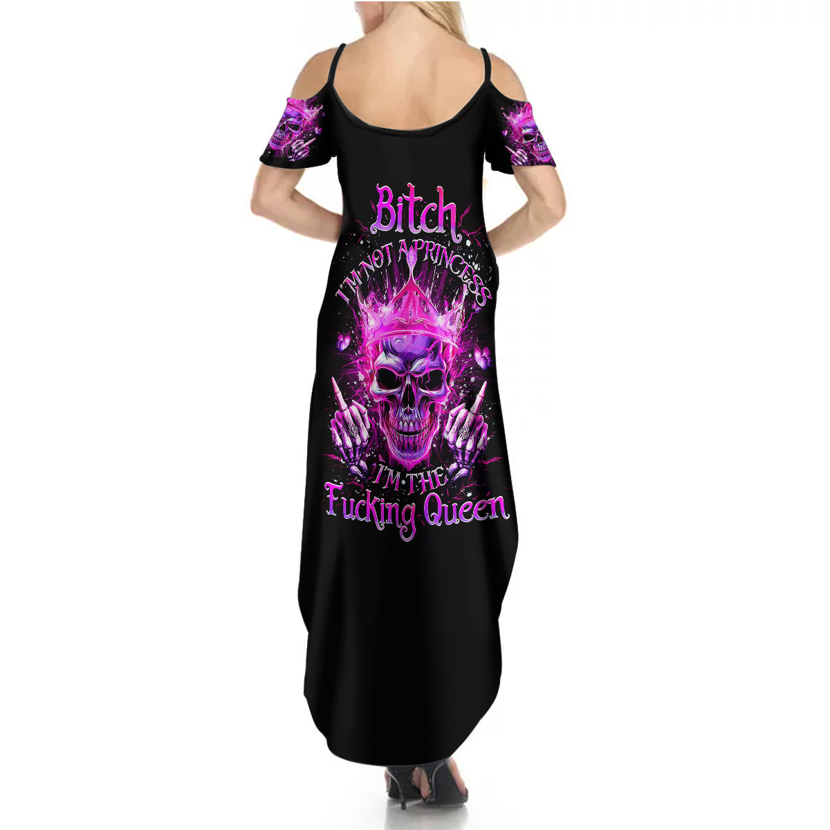 queen-skull-summer-maxi-dress-bitch-im-not-a-princess-im-the-fucking-queen