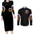 Pumpkin Witch Skull Couples Matching Long Sleeve Bodycon Dress and Long Sleeve Button Shirt In My Defense The Moon Was Full And I Was Left Unsupervided