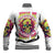 Flower Skull Baseball Jacket Judge Me When You're Perfect Otherwise Shut Up