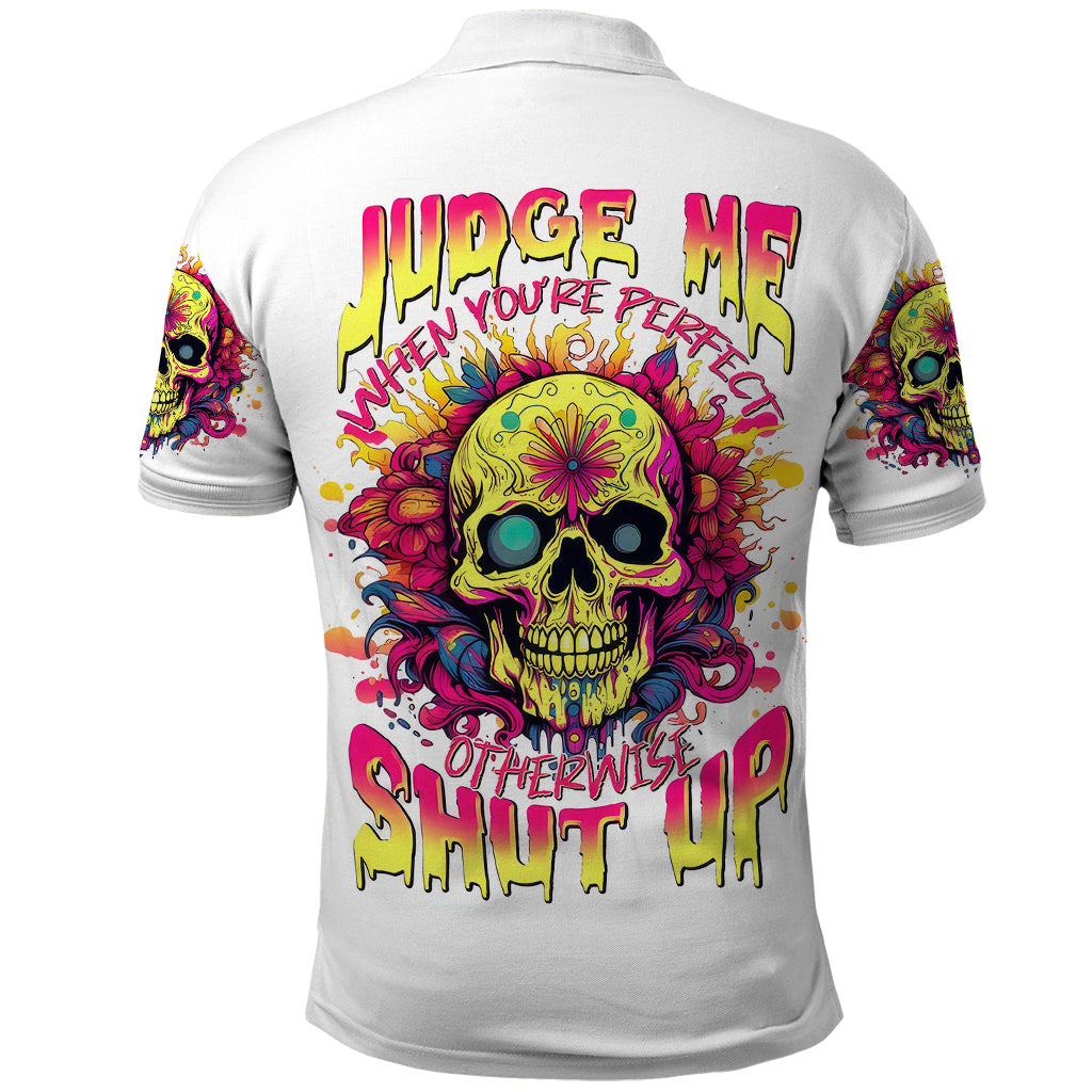 flower-skull-polo-shirt-judge-me-when-youre-perfect-otherwise-shut-up