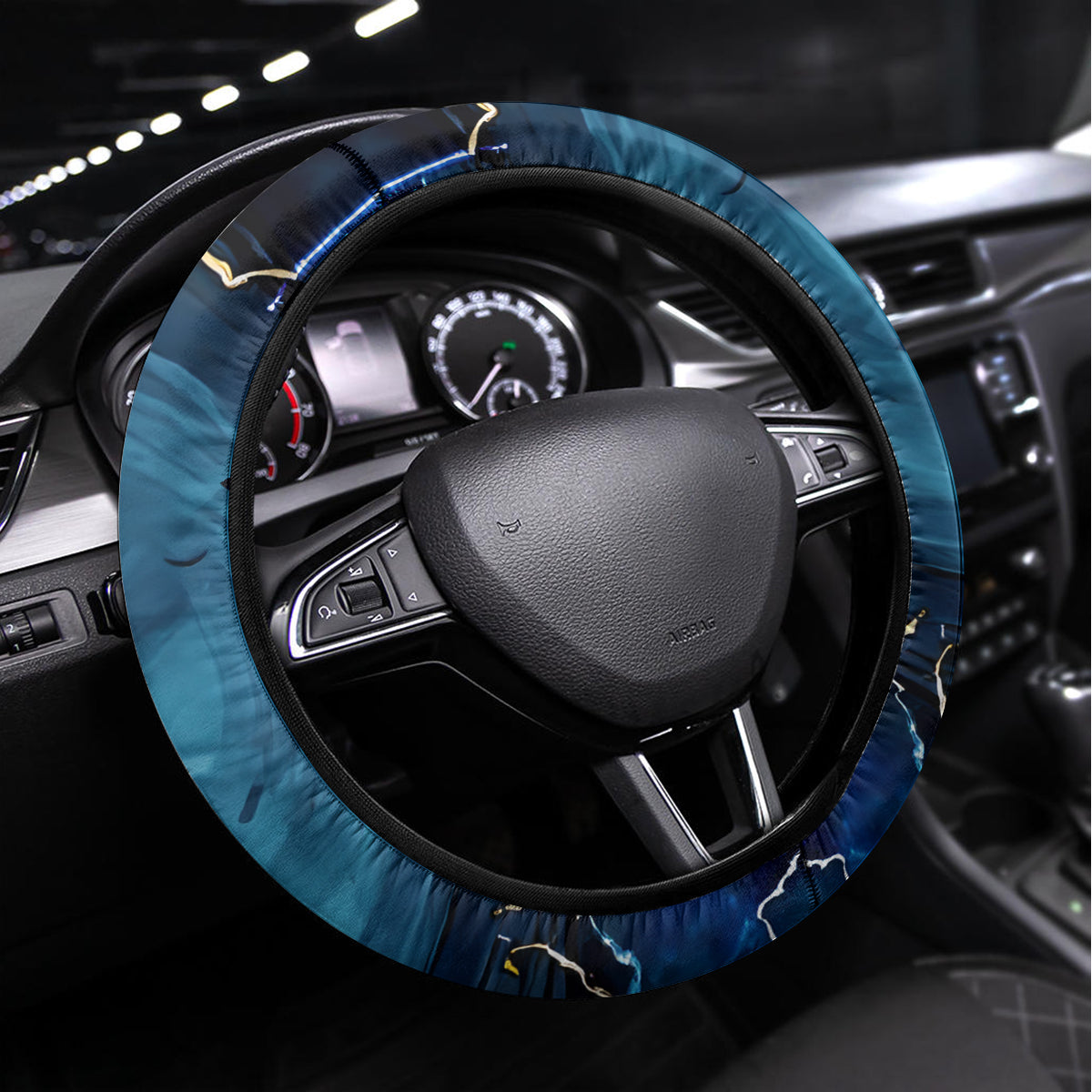 Mummy Skull Steering Wheel Cover I'm Going To Hell to Pick You Up