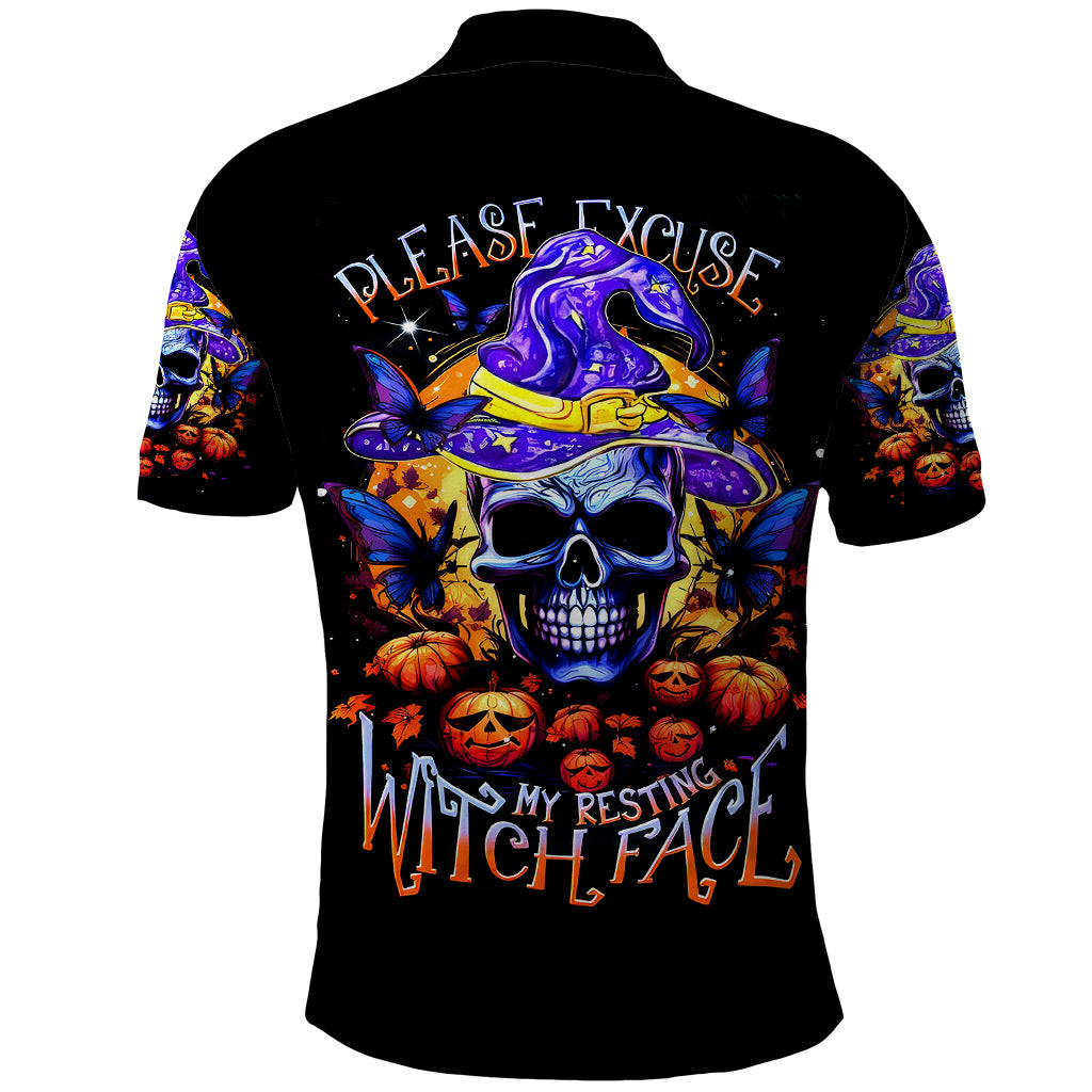 halloween-skull-polo-shirt-please-excuse-my-resting-witch-face