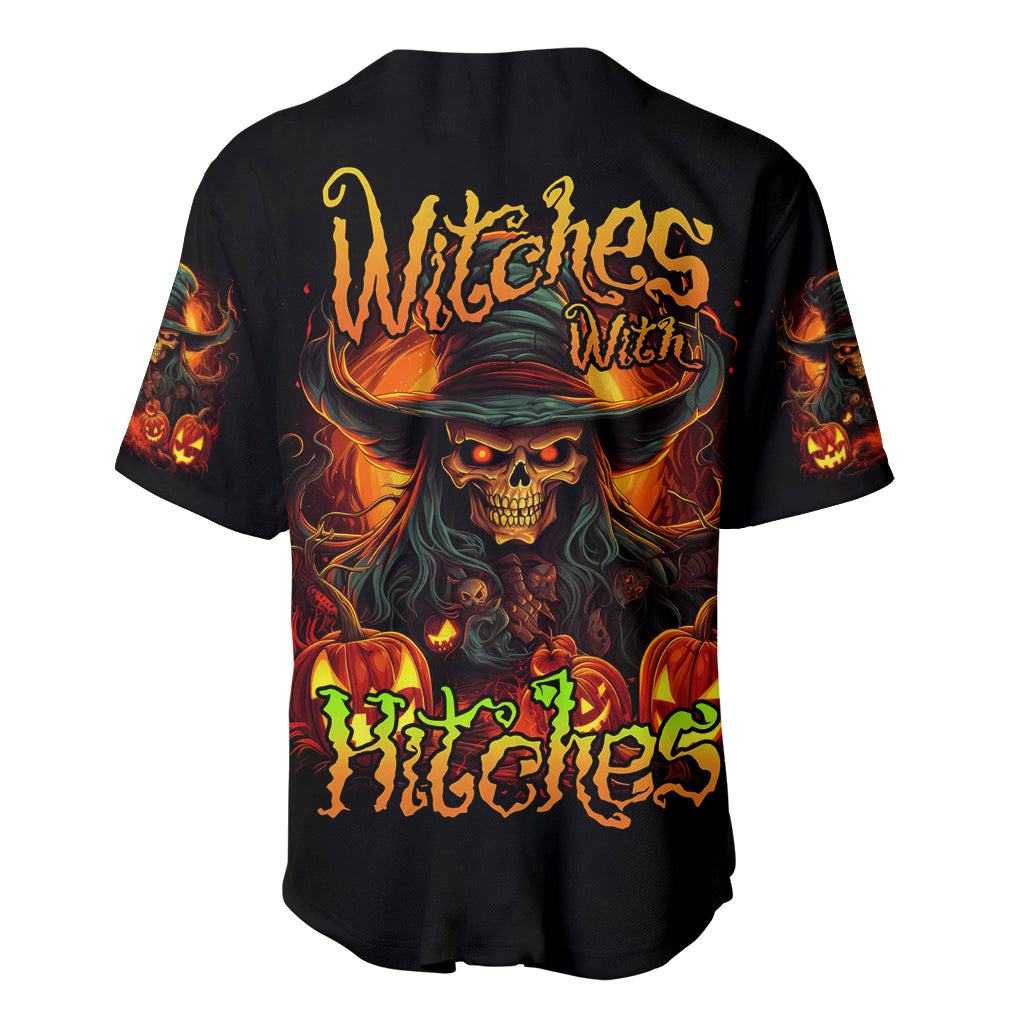 Witch Skull Baseball Jersey Witches With Hitches