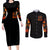 Witch Skull Couples Matching Long Sleeve Bodycon Dress and Long Sleeve Button Shirt Witches With Hitches