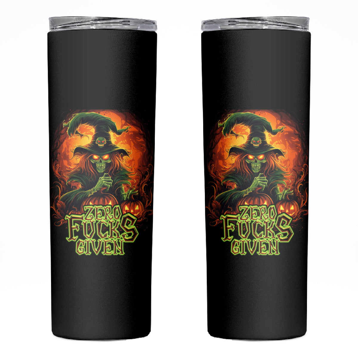 Witch Skull Skinny Tumbler Witches With Hitches