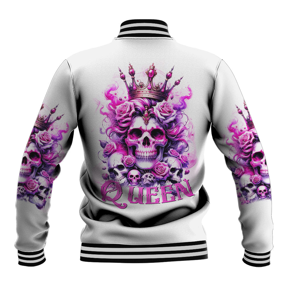 Rose Skull Baseball Jacket Queen Skull