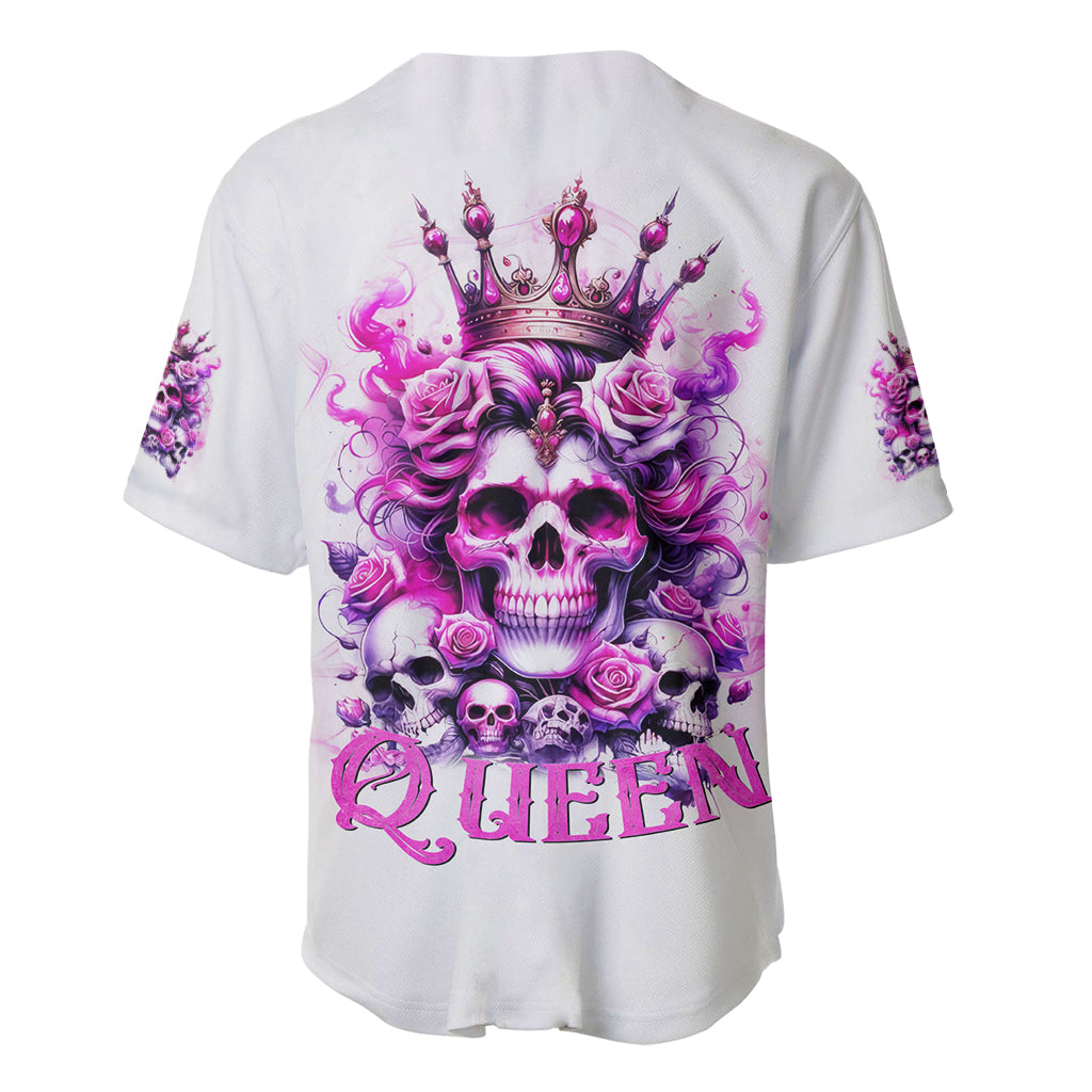 Rose Skull Baseball Jersey Queen Skull