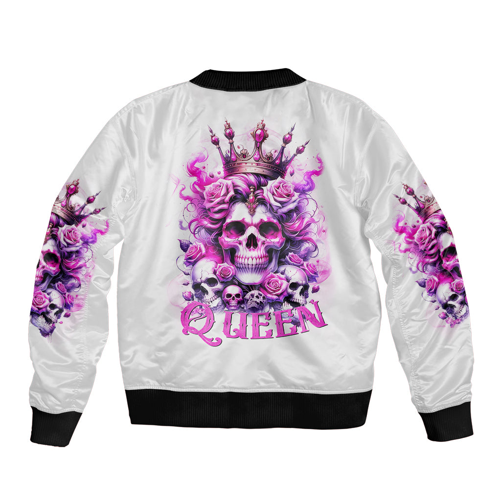 Rose Skull Bomber Jacket Queen Skull