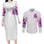 Rose Skull Couples Matching Long Sleeve Bodycon Dress and Long Sleeve Button Shirt Queen Skull