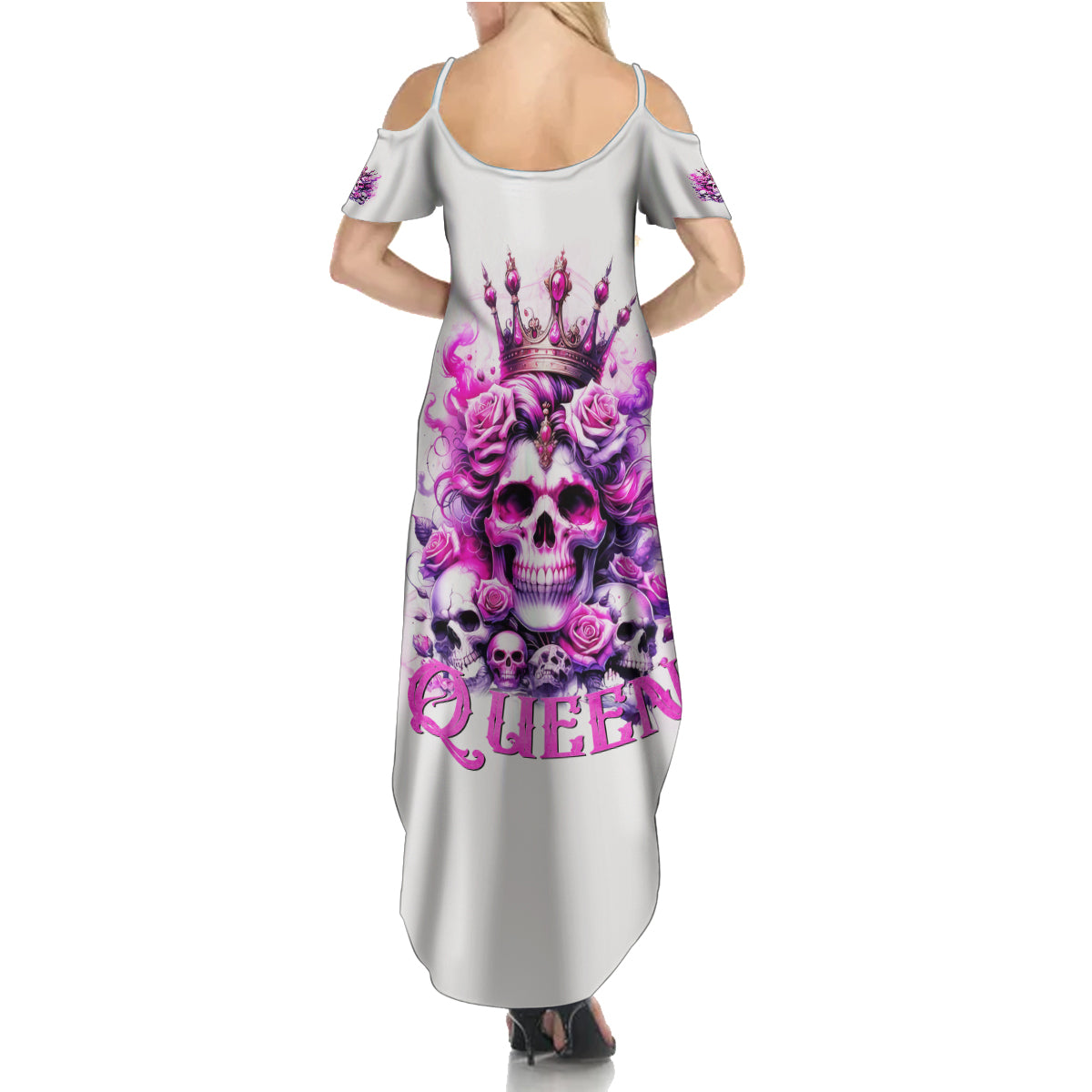 Rose Skull Summer Maxi Dress Queen Skull