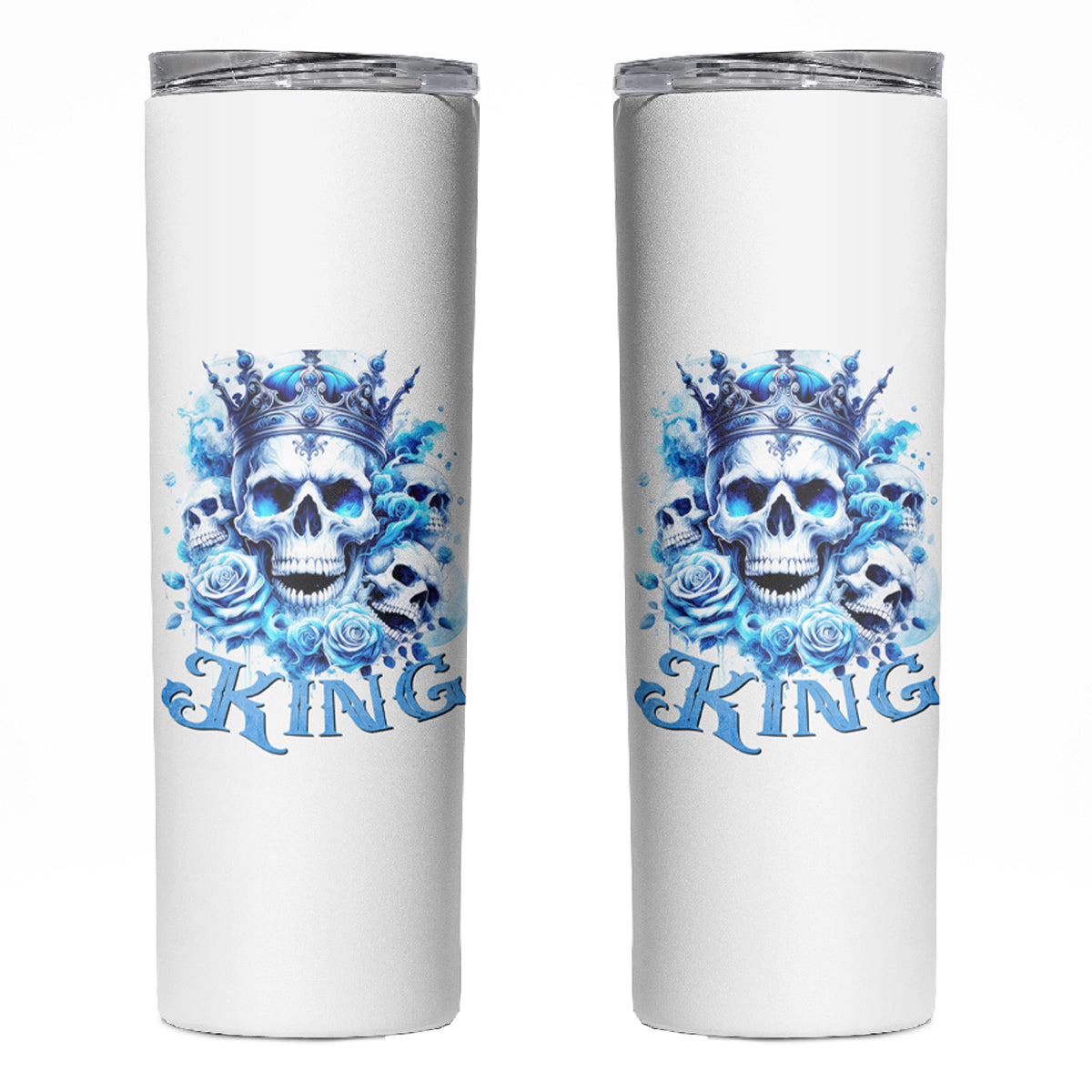 Rose Skull Skinny Tumbler King Skull