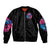 Rose SKull Bomber Jacket Sorry Honey Sarcasm Falls Out Of My Mouth Just Like Stupid Fall From Your