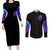 Witch Skull Couples Matching Long Sleeve Bodycon Dress and Long Sleeve Button Shirt I Hold A Beast An Angel And Crazy Lady In Me