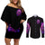 Rose Skull Couples Matching Off Shoulder Short Dress and Long Sleeve Button Shirt DILLIGAG