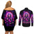 Rose Skull Couples Matching Off Shoulder Short Dress and Long Sleeve Button Shirt DILLIGAG