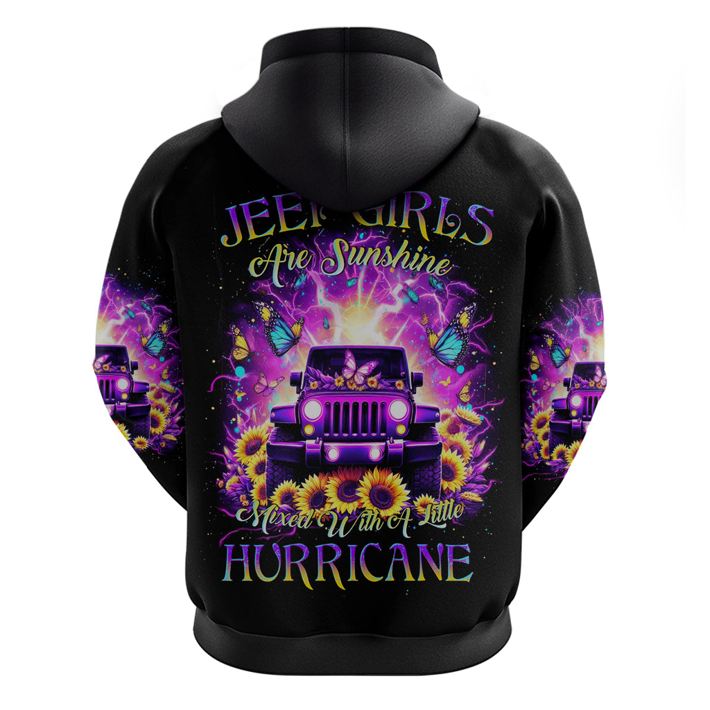 Sunflower Jeep Zip Hoodie Jeep Girl Are Sunshine Mixed With A Little Hurricane