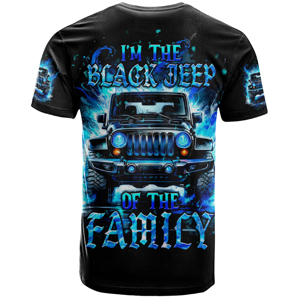 Flame Jeep T Shirt I'm The Black Jeep Of The Family