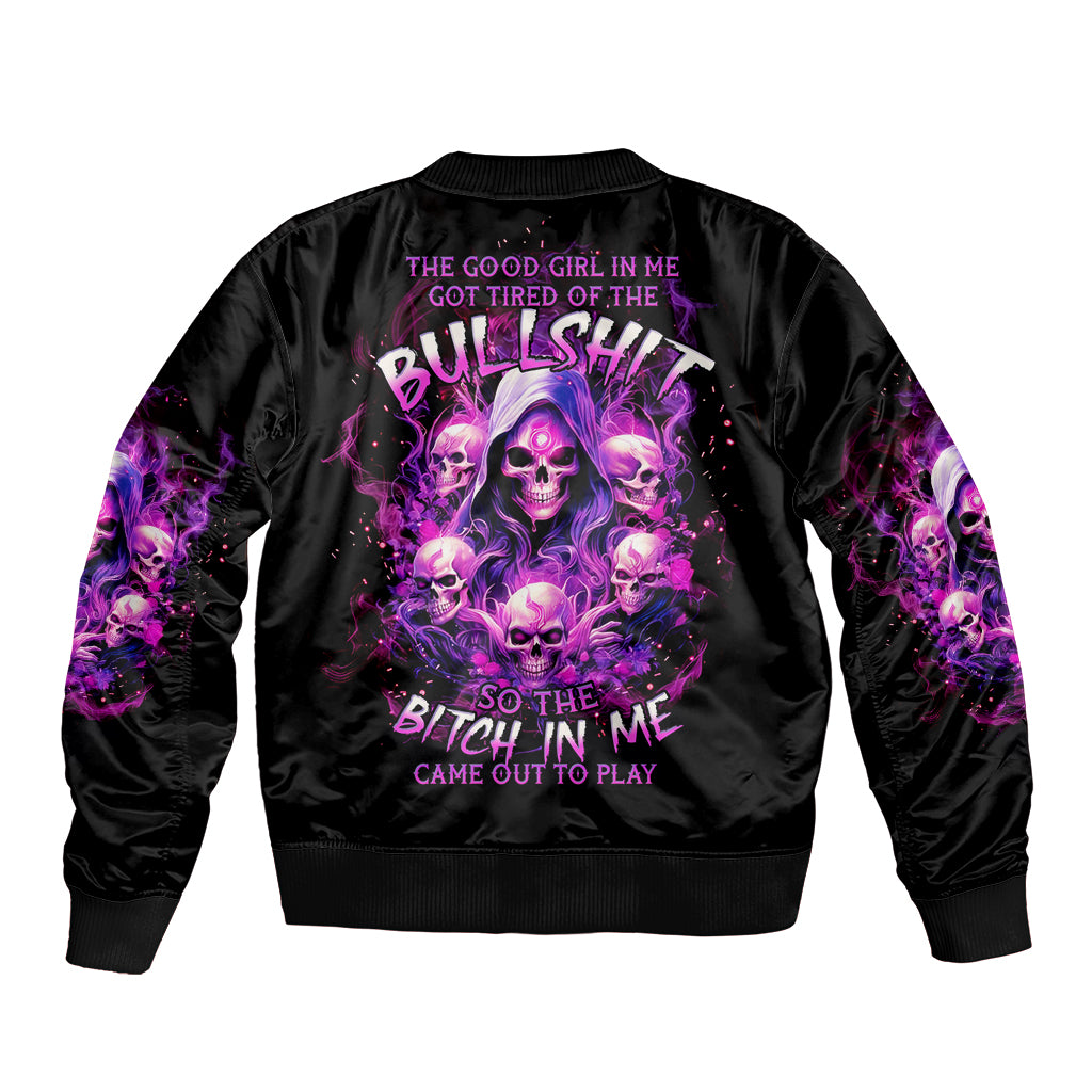 Witch Skull Bomber Jacket The Good Girl In Me Got Tired Of The Bullshit