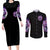 Queen Skull Couples Matching Long Sleeve Bodycon Dress and Long Sleeve Button Shirt Yes I'm A Bitch But Not Yours