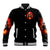 Flame Skull Baseball Jacket Hello Darkness My Old Friend