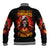 Flame Skull Baseball Jacket Hello Darkness My Old Friend