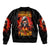 Flame Skull Bomber Jacket Hello Darkness My Old Friend