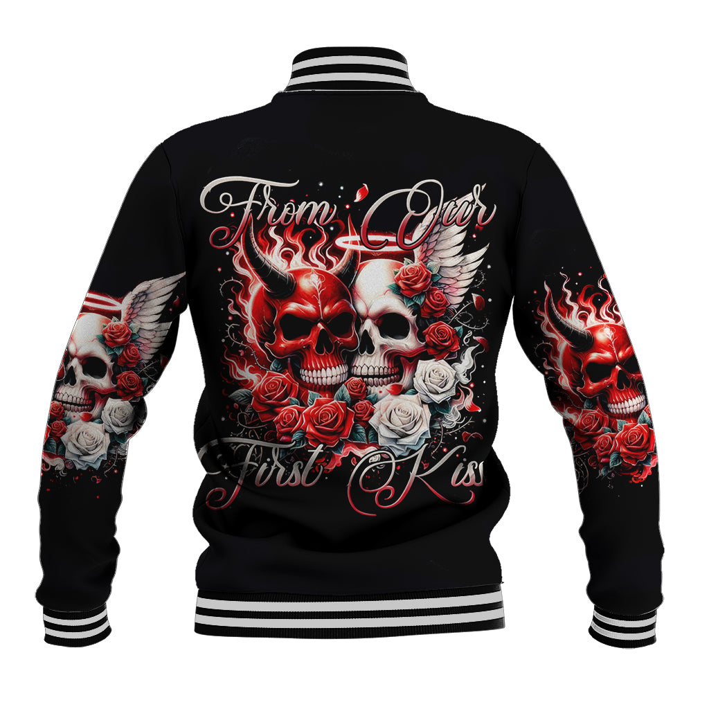 Couple Skull Baseball Jacket From Our First Kiss