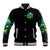 Flame Skull Baseball Jacket I'm Never Alone My Demons Are Wit Me 24/7