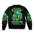 Flame Skull Bomber Jacket I'm Never Alone My Demons Are Wit Me 24/7