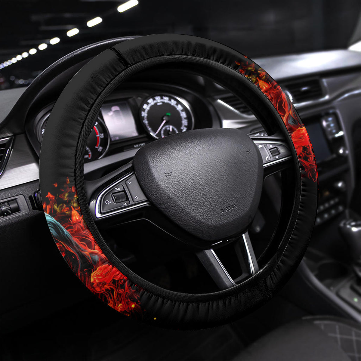 Rose Skull Steering Wheel Cover Iam Sweet Girl But If You Piss Me Off