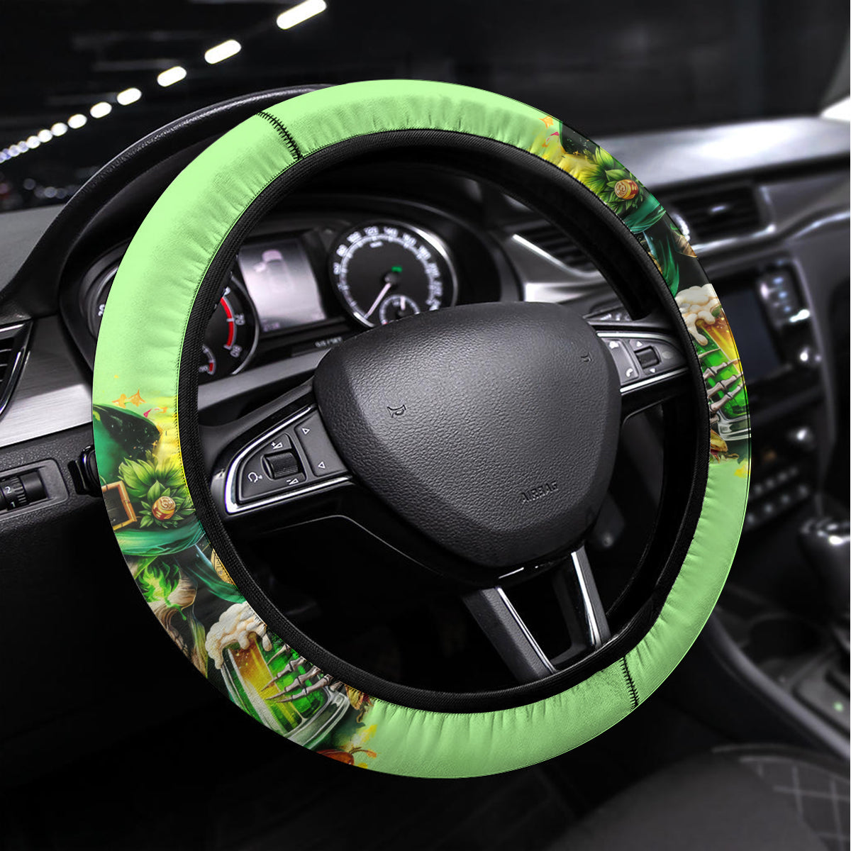 Irish Skull Steering Wheel Cover The Devil Whispered To Me I'm Coming For You