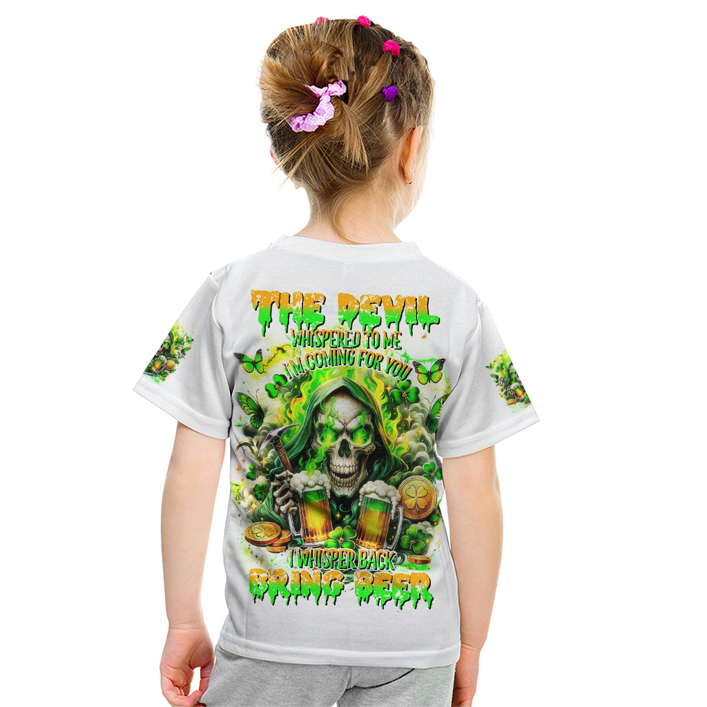 Irish Skull Kid T Shirt I Whisper Back Bring Beer