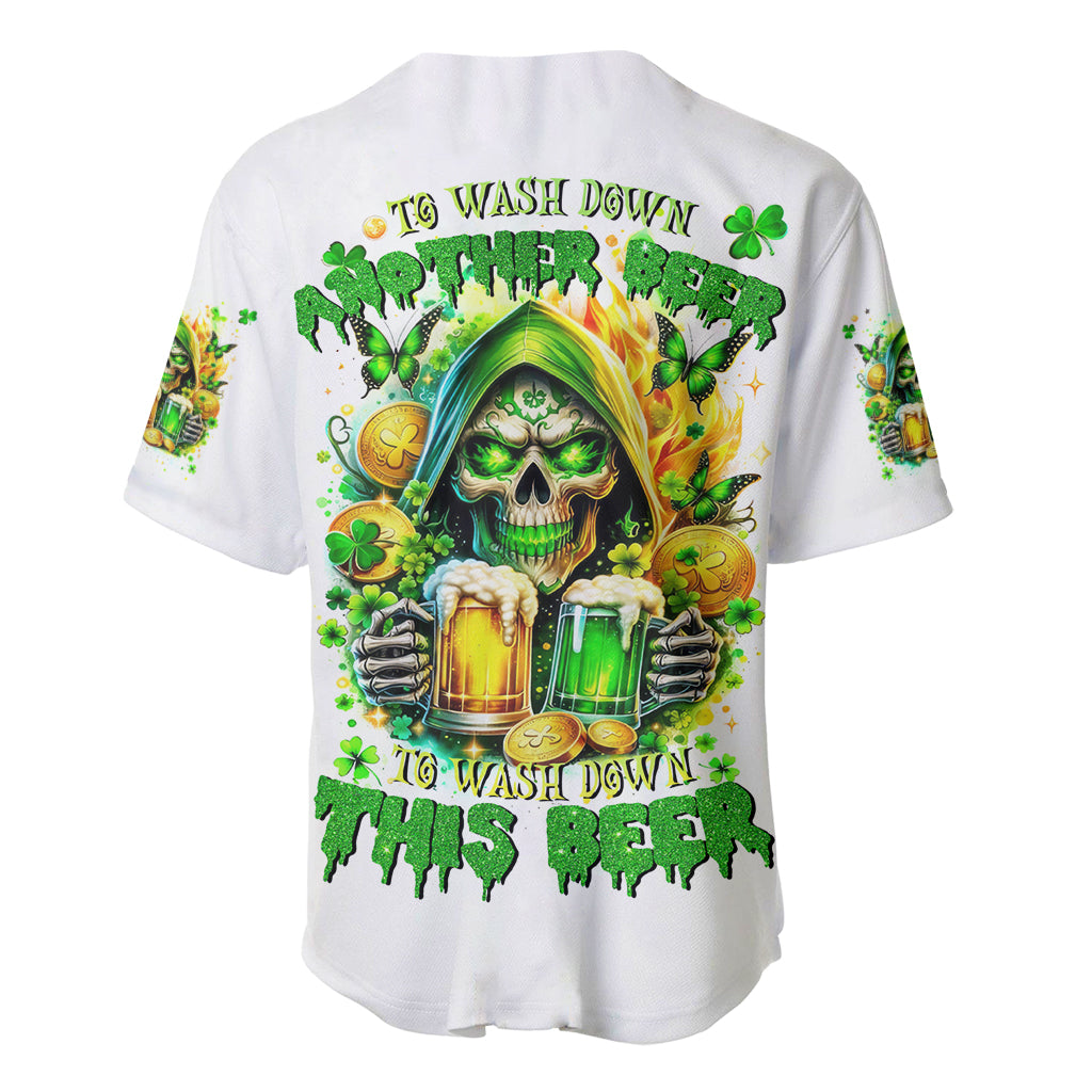 Irish Skull Baseball Jersey To Wash Down Another Beer To Wash Down This Beer