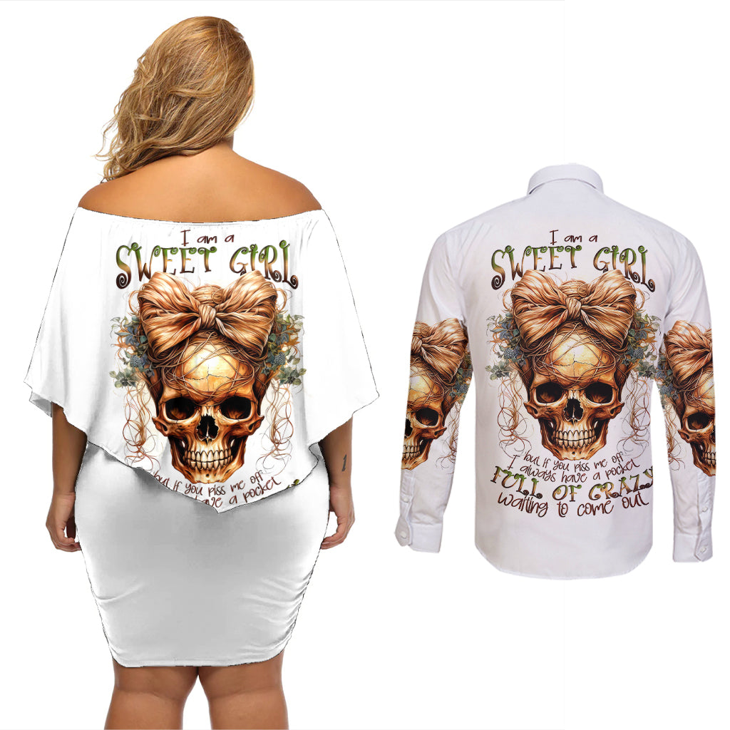 girl-skull-couples-matching-off-shoulder-short-dress-and-long-sleeve-button-shirts-i-sweet-girl-full-of-crazy