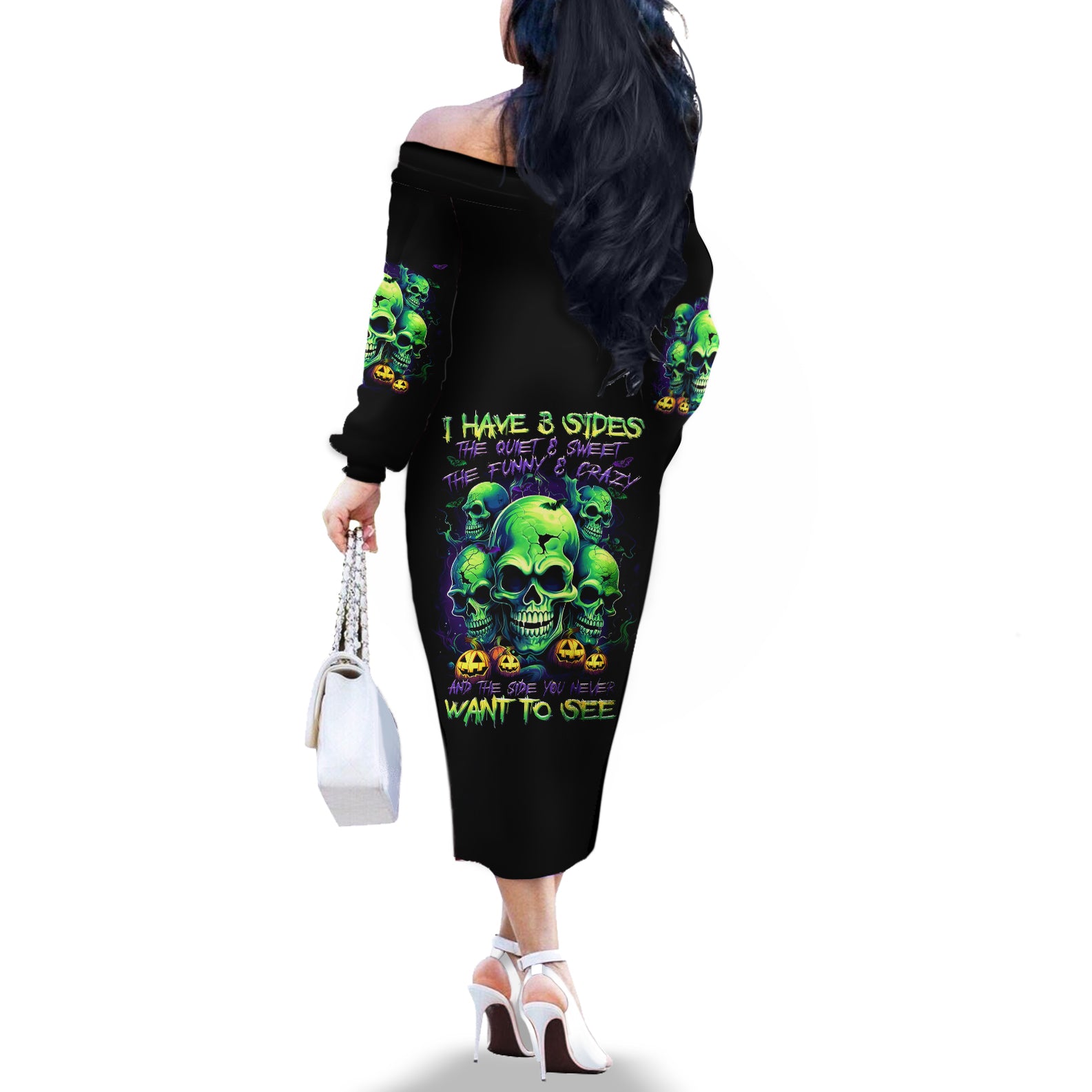 skull-pumpkin-off-the-shoulder-long-sleeve-dress-i-have-three-side-quite-funny-and-side-you-never-want