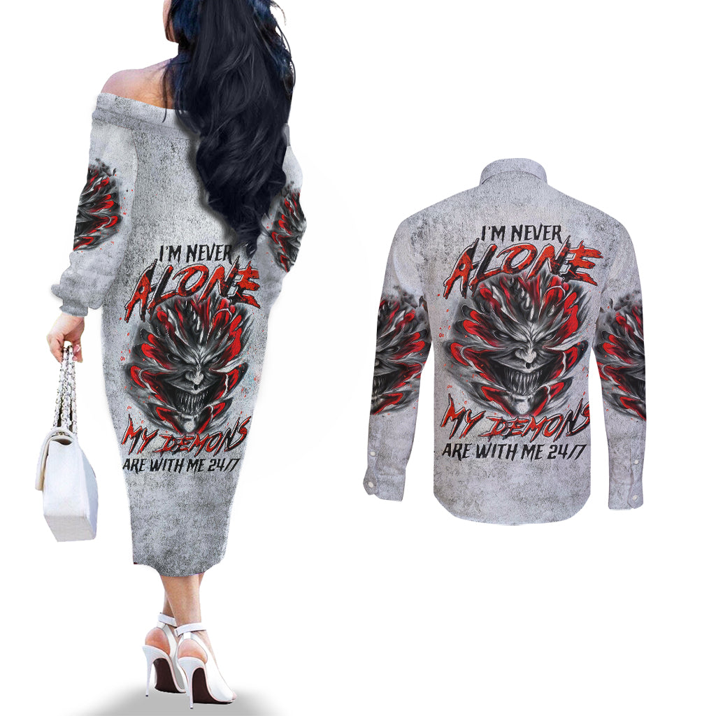 devil-skull-couples-matching-off-the-shoulder-long-sleeve-dress-and-long-sleeve-button-shirts-i-never-alone-my-demon-with-me-247