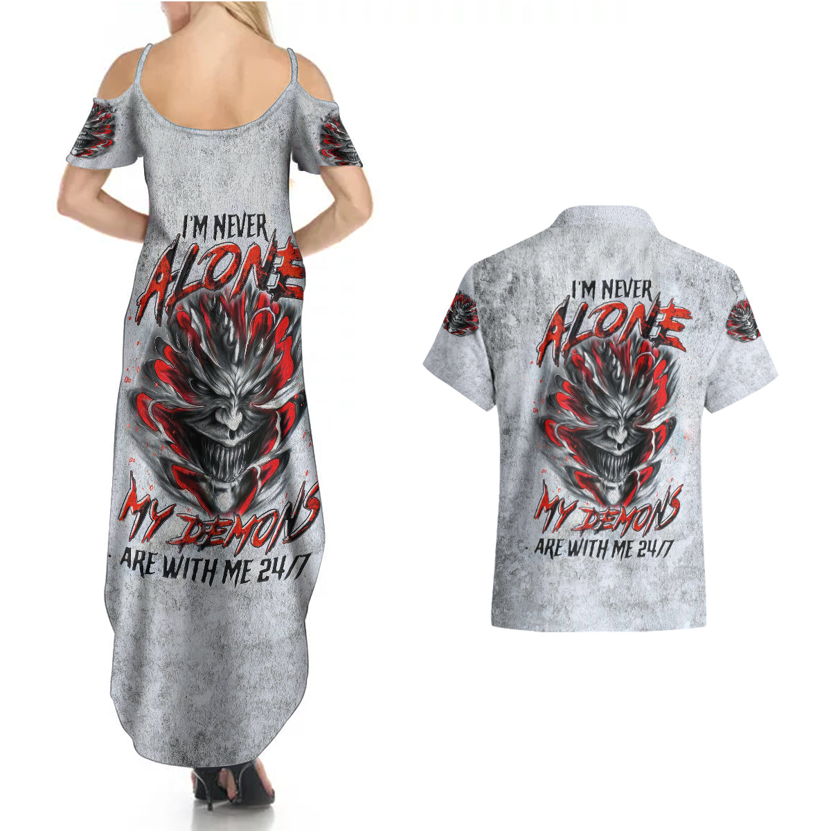 devil-skull-couples-matching-summer-maxi-dress-and-hawaiian-shirt-i-never-alone-my-demon-with-me-247