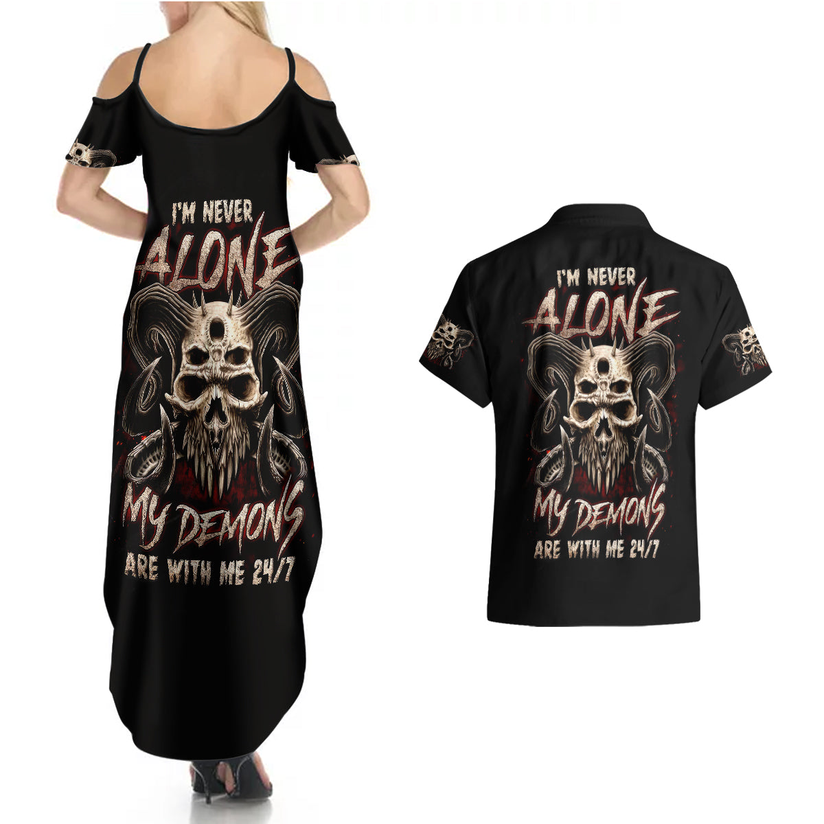 satan-skull-couples-matching-summer-maxi-dress-and-hawaiian-shirt-i-never-alone-my-demon-with-me-247