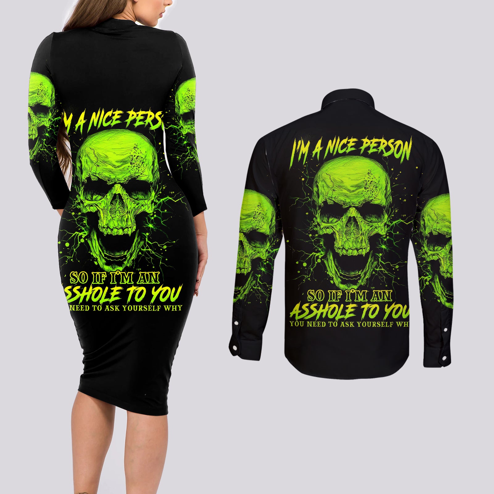 thunder-skull-couples-matching-long-sleeve-bodycon-dress-and-long-sleeve-button-shirts-im-a-nice-person-so-if-im-an-asshole-you-need-to-ask-yourself