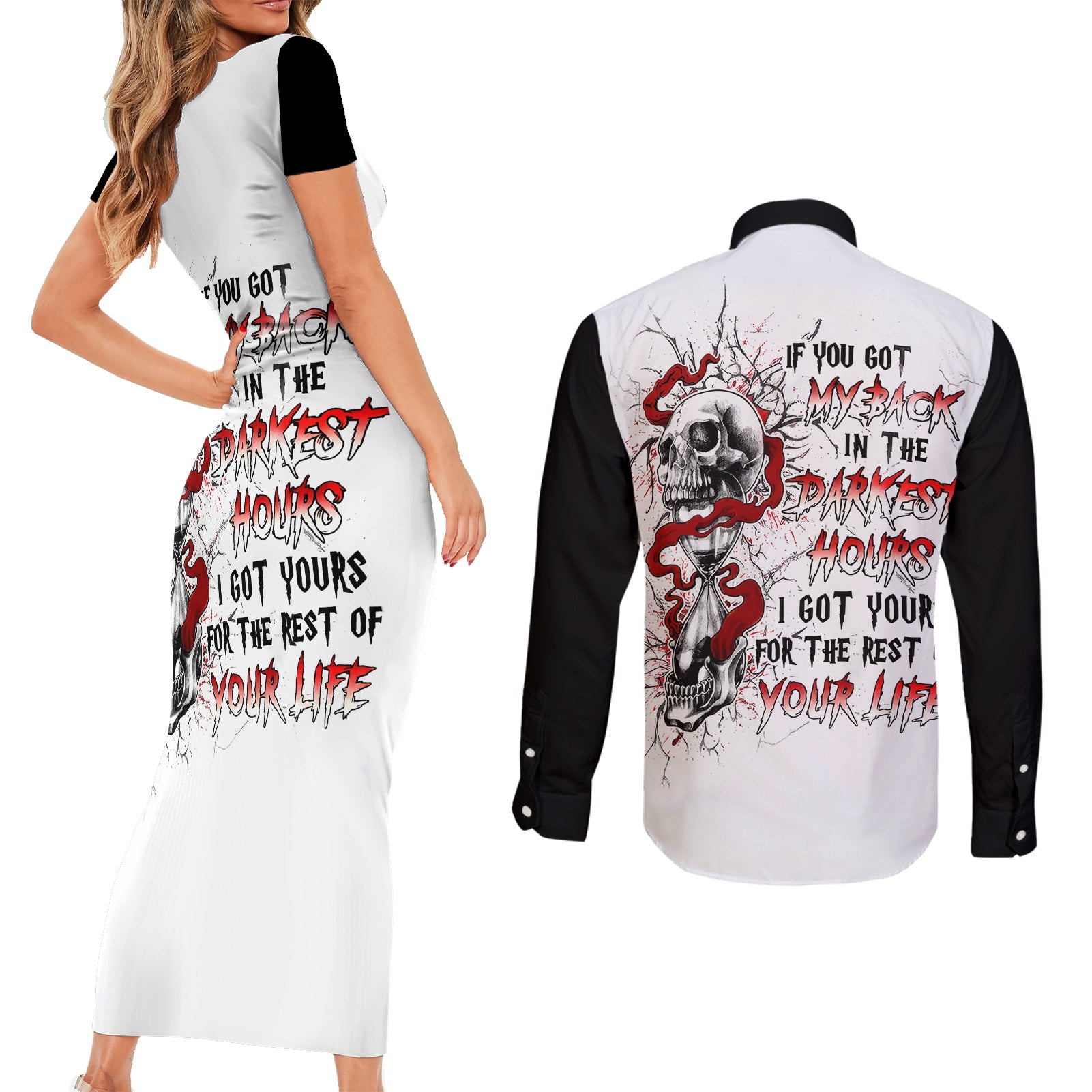 blood-skull-couples-matching-short-sleeve-bodycon-dress-and-long-sleeve-button-shirts-you-got-my-back-i-got-your-rest-of-your-life