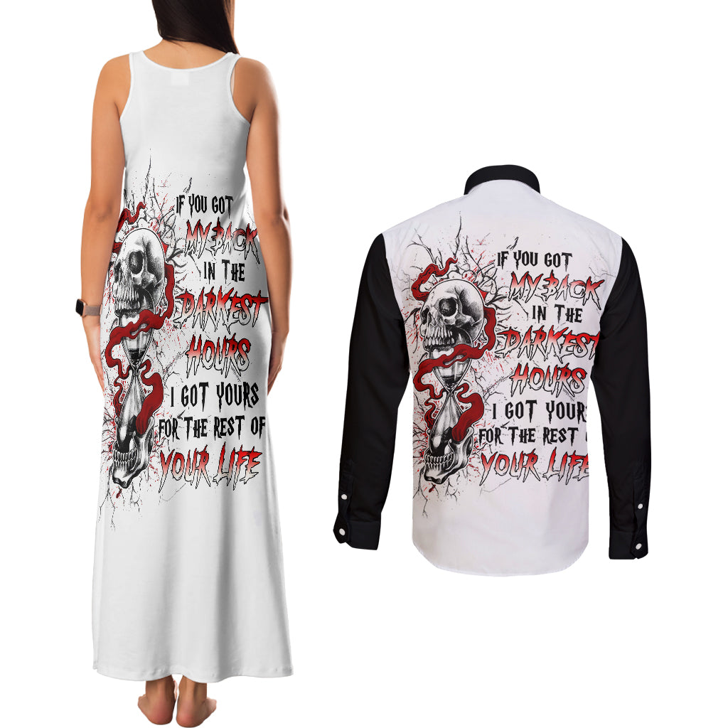 blood-skull-couples-matching-tank-maxi-dress-and-long-sleeve-button-shirts-you-got-my-back-i-got-your-rest-of-your-life