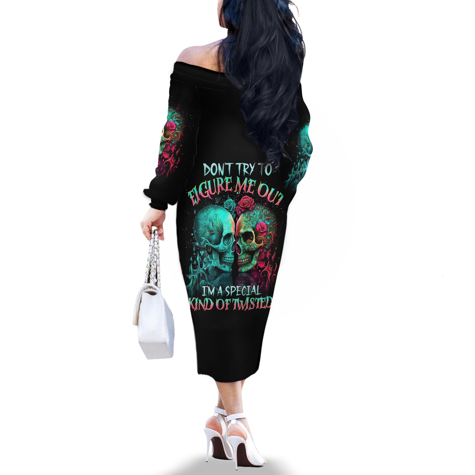 twin-skull-off-the-shoulder-long-sleeve-dress-dont-try-to-figure-me-out-im-a-special