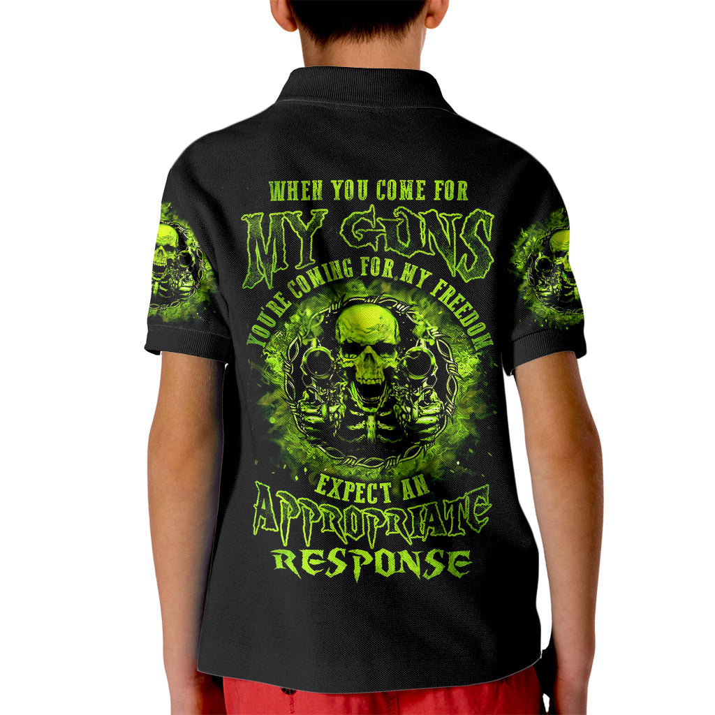 gun-skull-kid-polo-shirt-when-you-come-for-my-gun-expect-an-appropriate-response