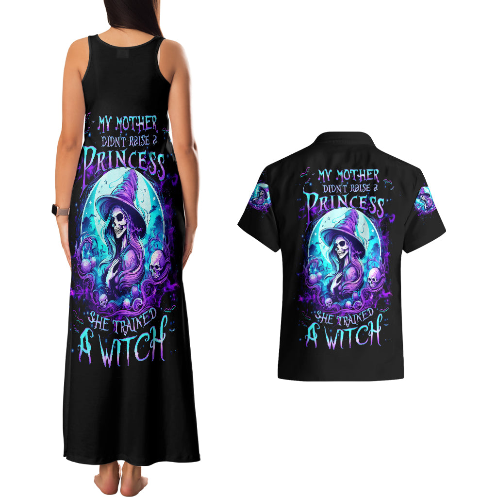 witch-skull-couples-matching-tank-maxi-dress-and-hawaiian-shirt-my-mother-didnt-raise-a-princess-she-trained-a-witch