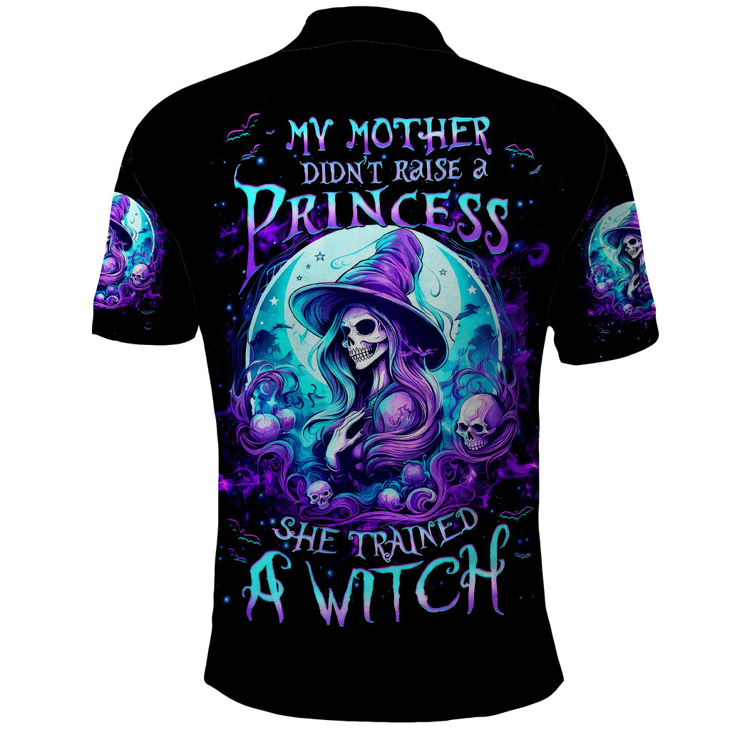 witch-skull-polo-shirt-my-mother-didnt-raise-a-princess-she-trained-a-witch