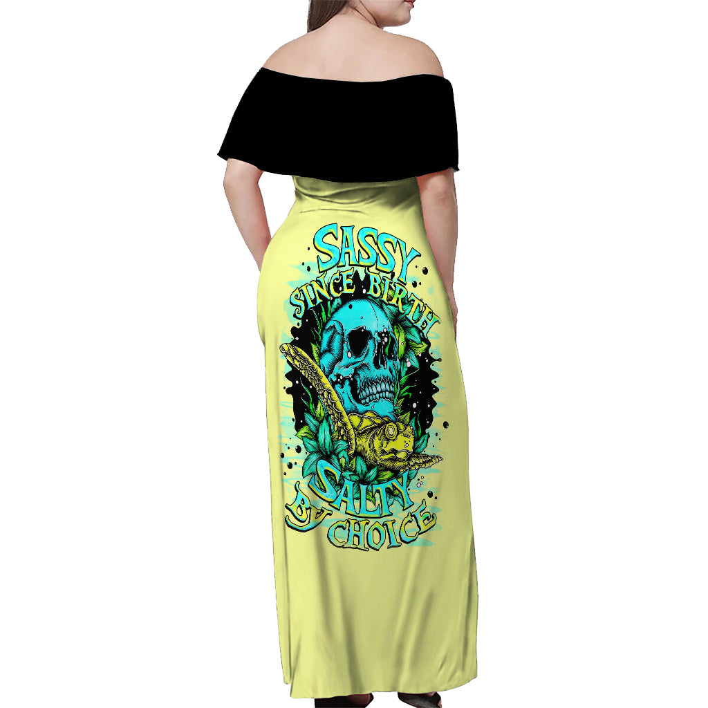 turtle-skull-off-shoulder-maxi-dress-sassy-since-birth-salty-by-choice